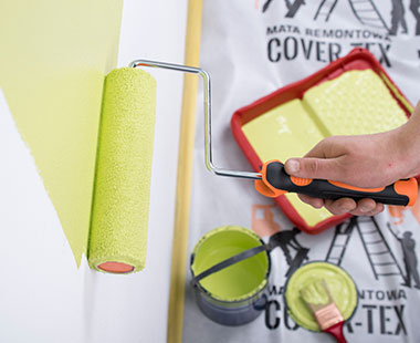 malowanie wałkiem z systemem koszykowym