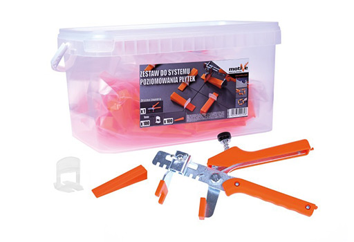 zestaw do systemu poziomowania płytek