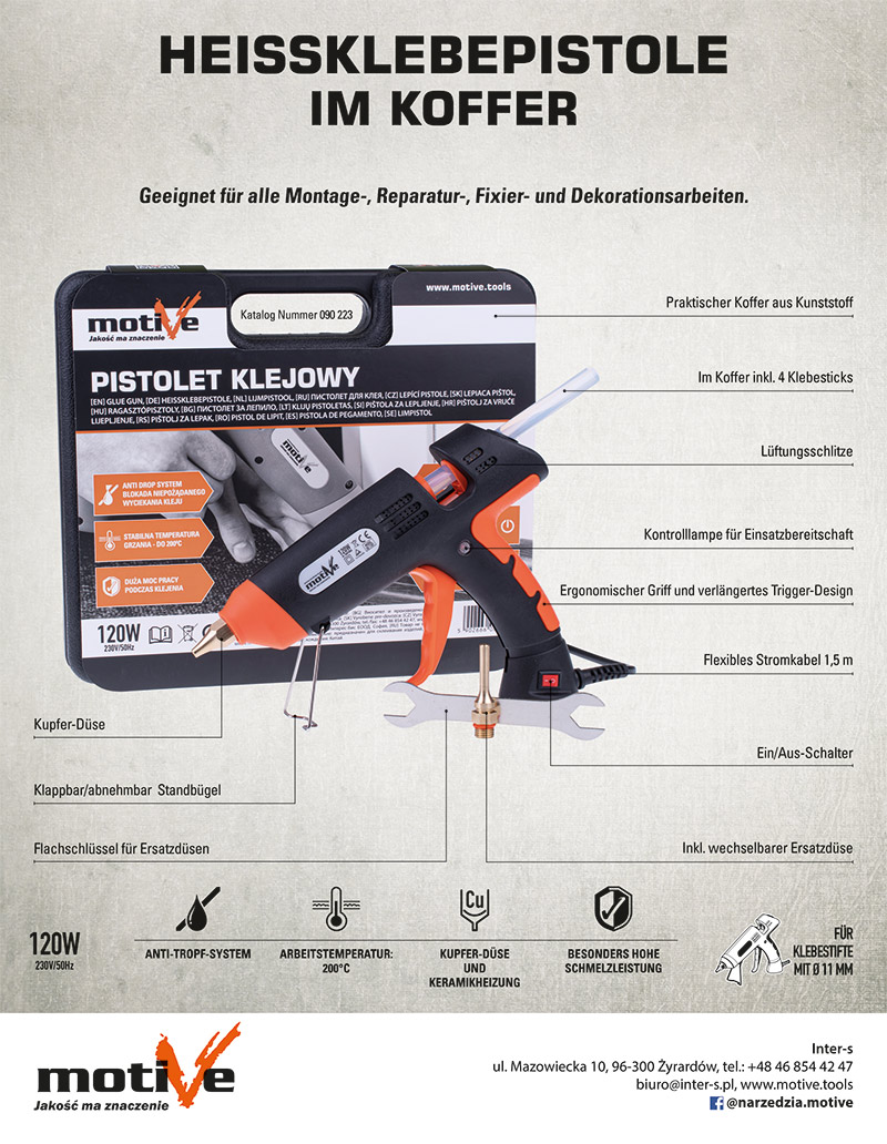 heissklebepistole im koffer