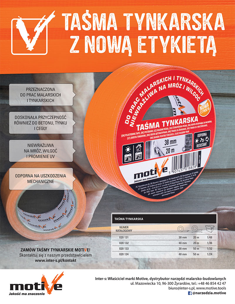 Taśma tynkarska - nowa etykieta