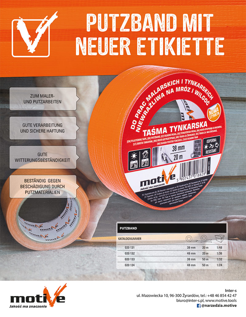 putzband mit neuer etikiette