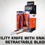 utility knife with snap-off retractable blade thumb