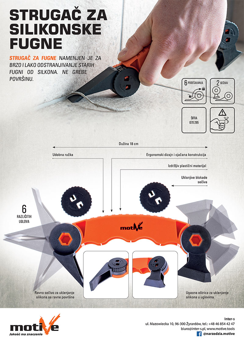 Strugač za silikonske fugne