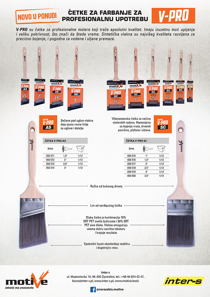 Četke za farbanje V-PRO