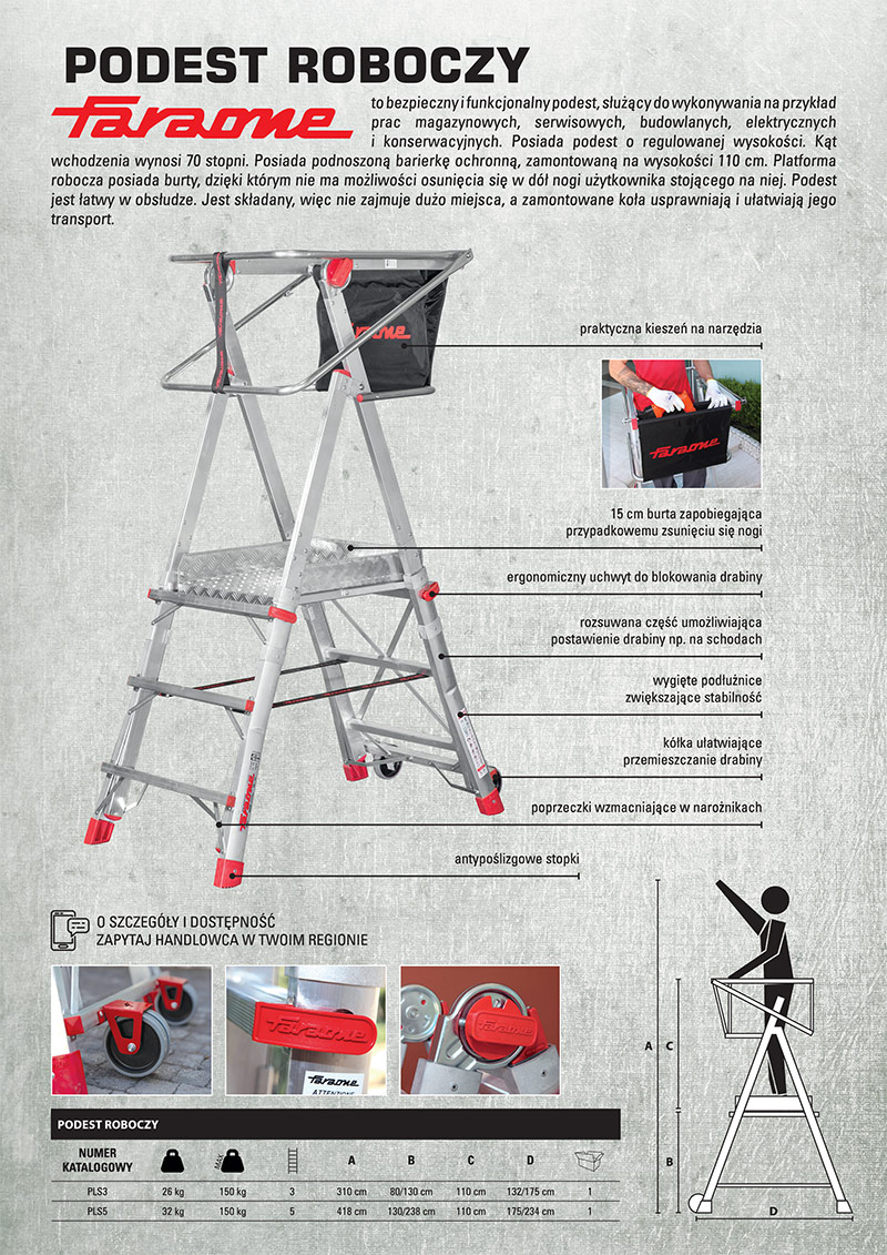 faraone podest roboczy PLS