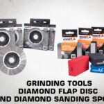 Grinding tools - diamond flap disc and diamond sanding sponge thumb
