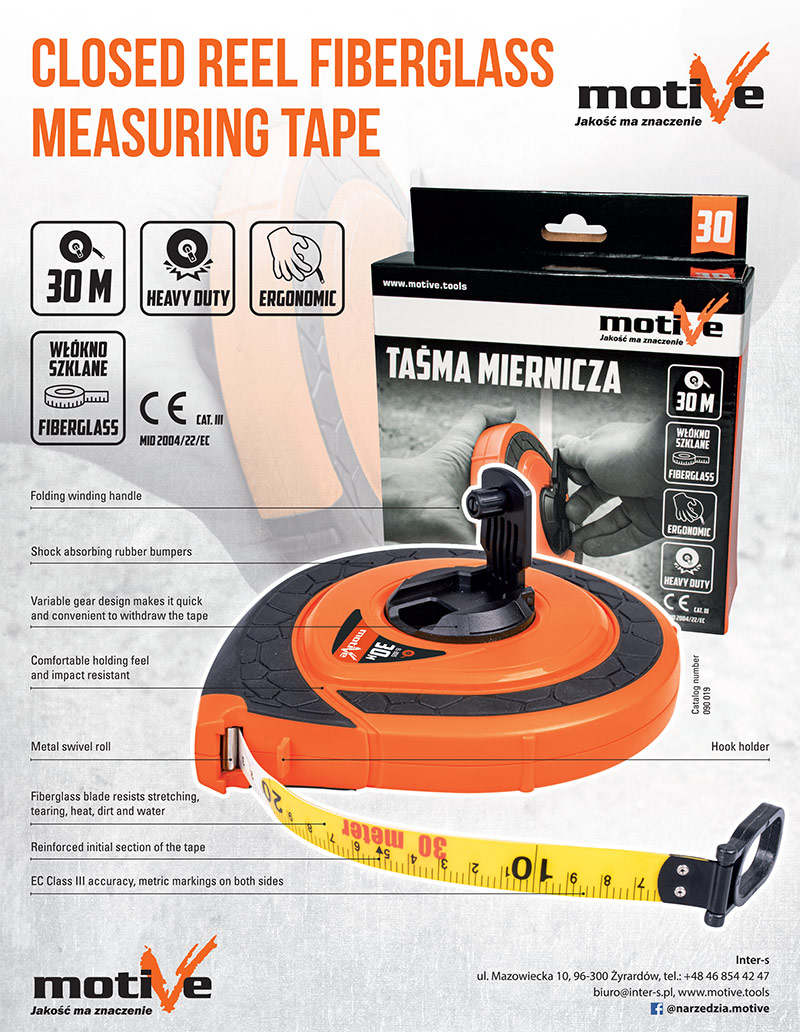 closed reel measuring tape