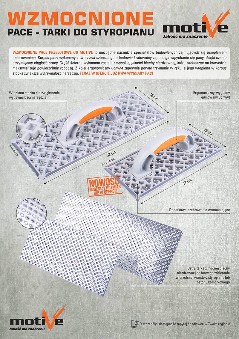 Wzmocnione pace - tarki do styropianu 040 038 040 054