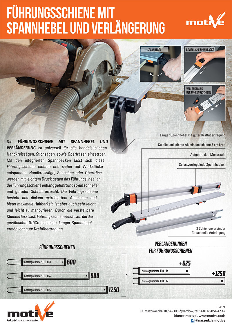 Führungsschiene mit Spannfunktion