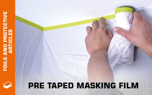 Pre taped masking film thumb