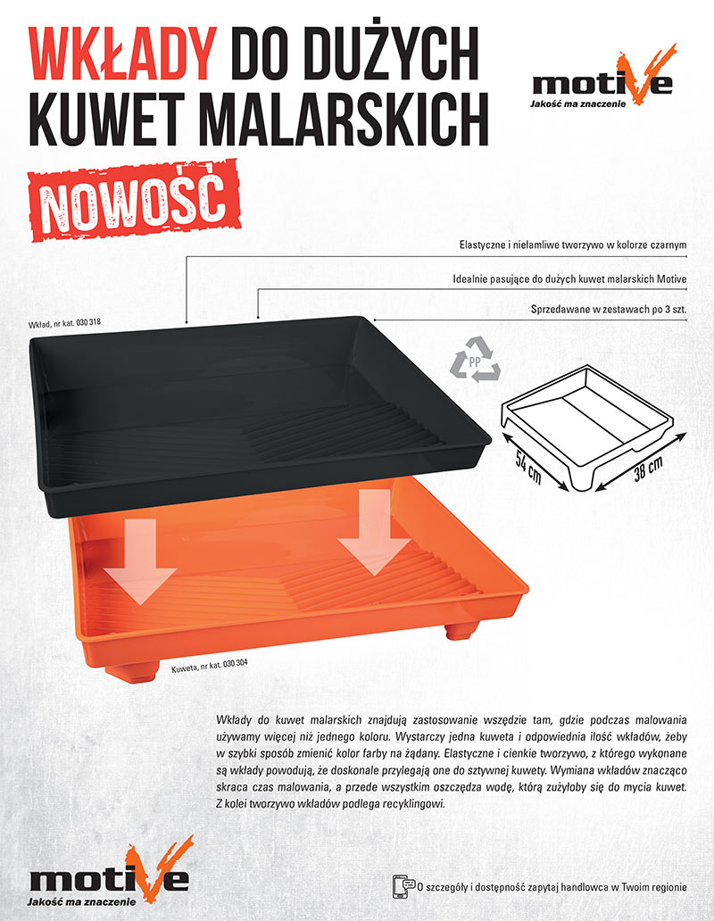 wkłady do dużych kuwet malarskich 030 318