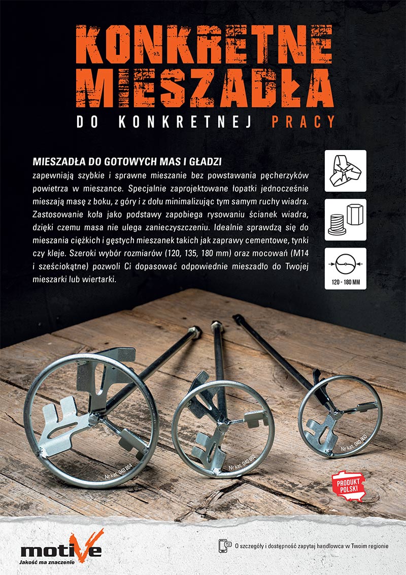 Mieszadła do gotowych mas i gładzi 040 860