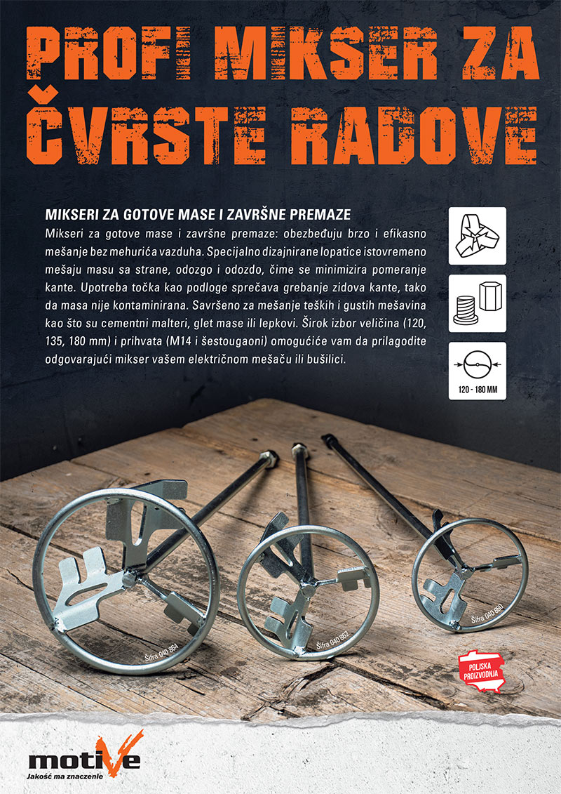 Profi mikser za cvrste radove