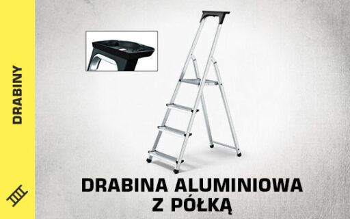 Drabina aluminiowa z półką thumb