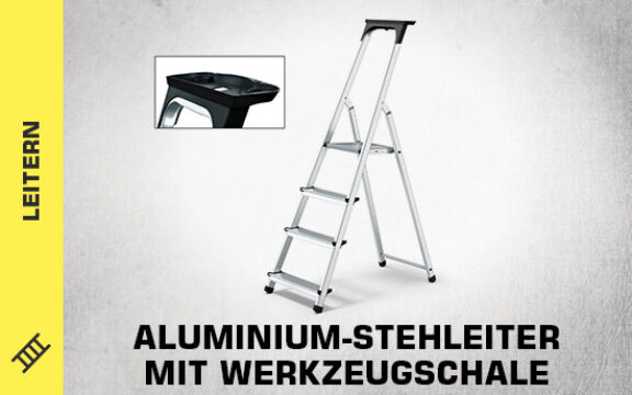 Aluminium-stehleiter mit Werkzeugschale thumb