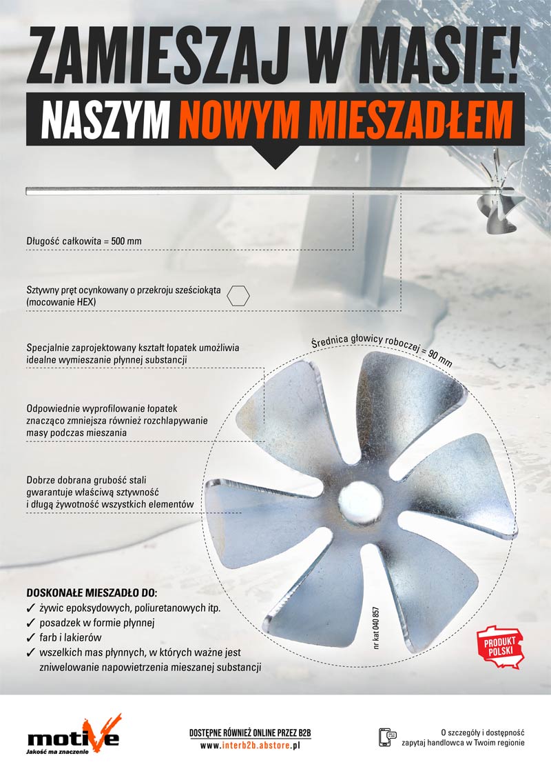 040 857 Mieszadło ocynkowane do mas płynnych i żywic