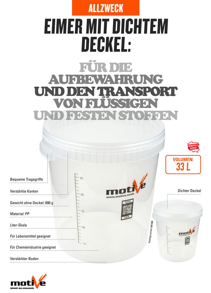 Eimer mit dichtem Deckel