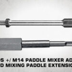 SDS +/ M14 paddle mixer adaptor and mixing paddle extension M14 thumb