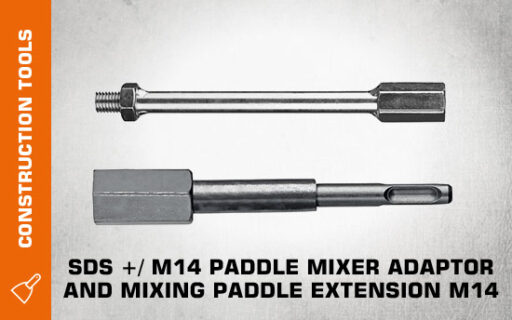 SDS +/ M14 paddle mixer adaptor and mixing paddle extension M14 thumb