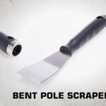 Bent pole scraper thumb