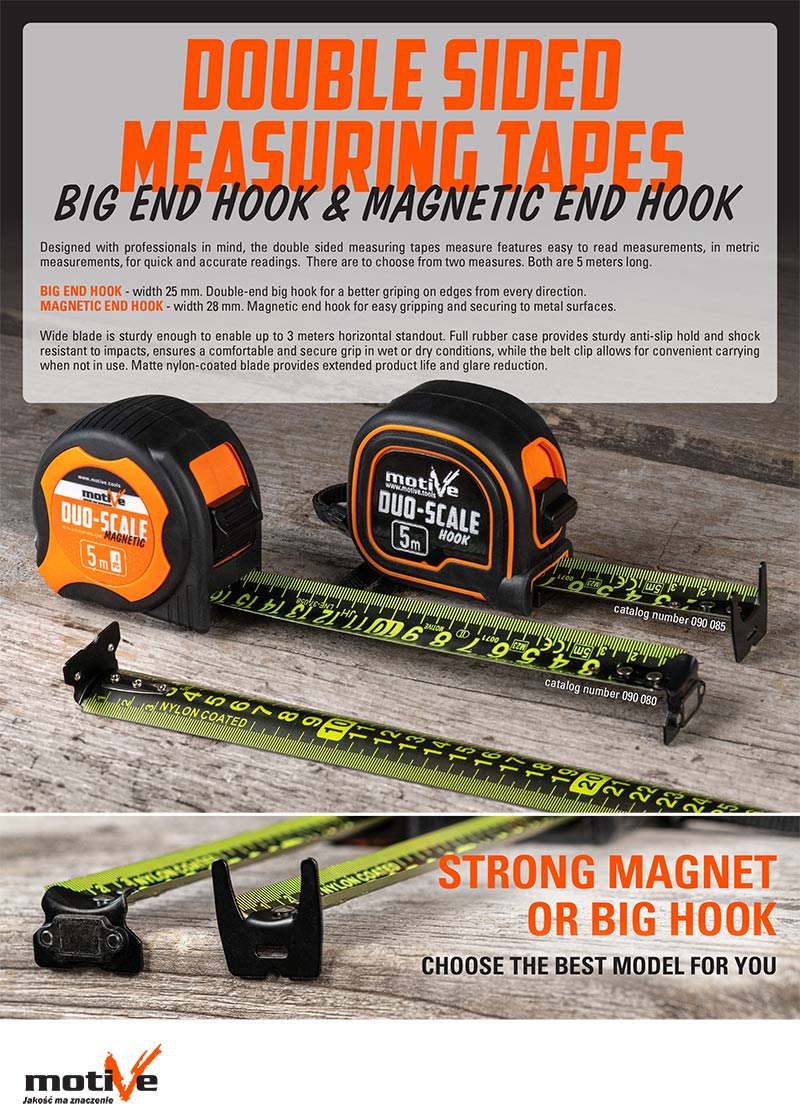 Double sided measuring tapes