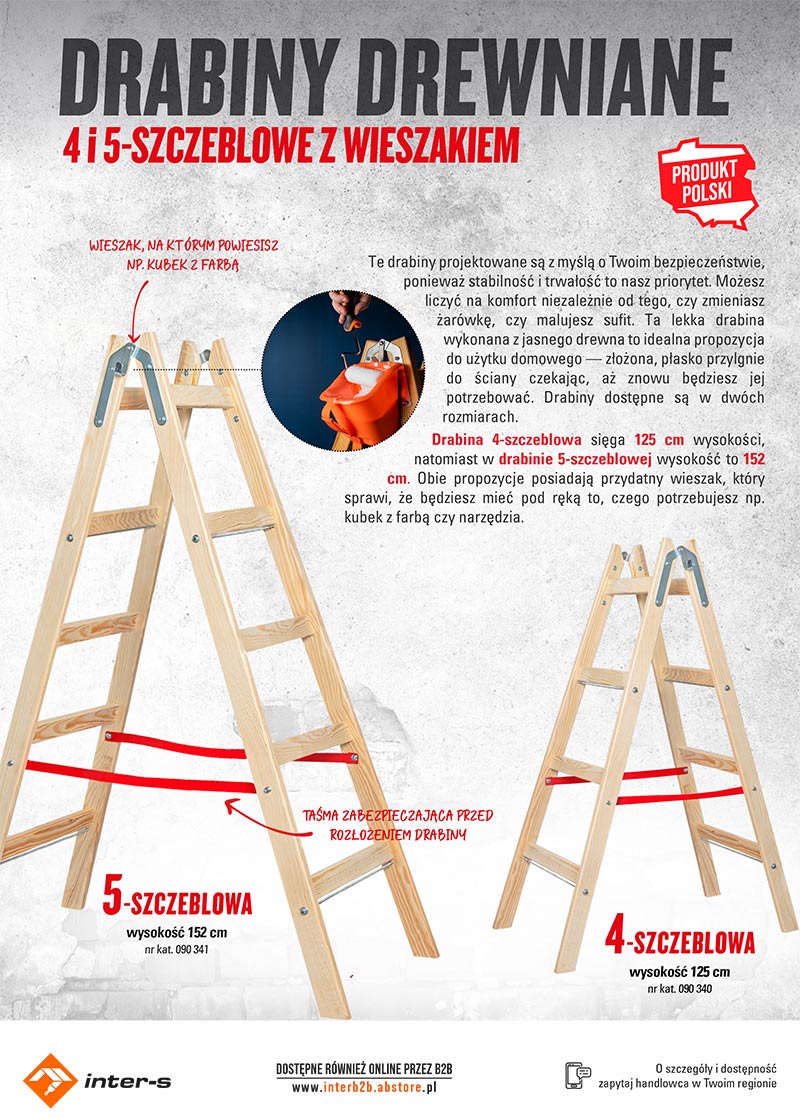 drabiny 4 i 5-szczeblowe