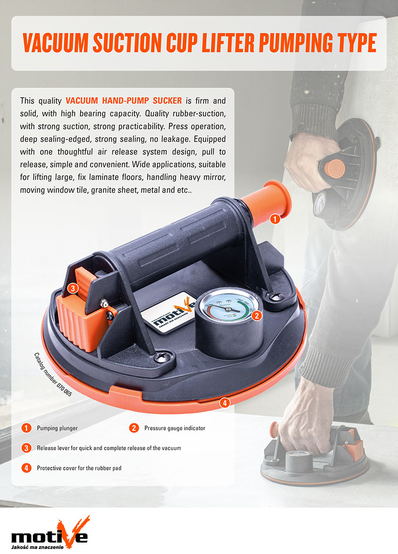 Vacuum suction cup lifter pumping type