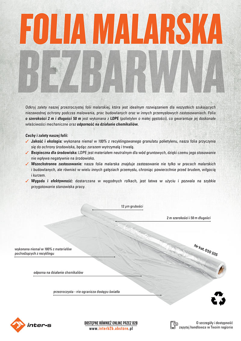 010 105 folia malarska bezbarwna