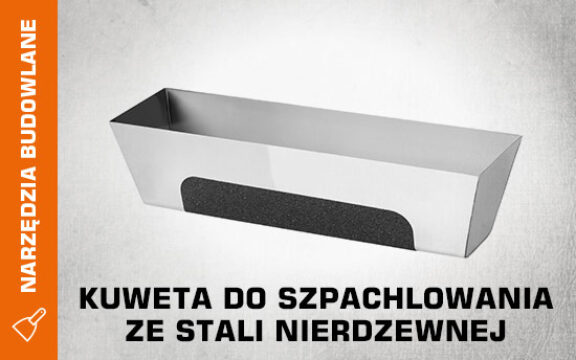 Kuweta do szpachlowania ze stali nierdzewnej