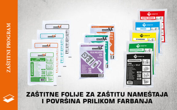 Zaštitne folije za zaštitu nameštaja i površina prilikom farbanja