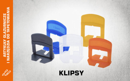 Kolorowe klipsy do poziomowania płytek